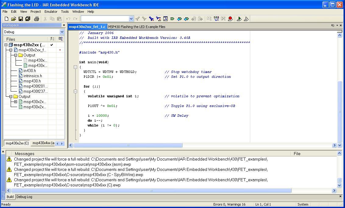 msp430x2xx Project